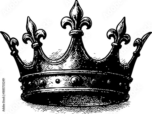 3D golden royal crown illustration featuring a luxury gold jewelry symbol of kingly authority and queenly nobility isolated on a white background for premium award or kingdom power decoration