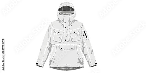 Gorpcore Technical Shell Waterproof Jacket Silhouette