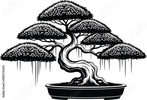 Minimalist Collection of Black Wine Bottle Silhouettes Featuring Various Shapes for Champagne Bordeaux Burgundy and Spirit Glass Containers for Vineyard Bar and Restaurant Menu Design