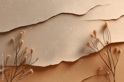 Artistic paper layers modern interior photography minimalistic close-up textural contrast