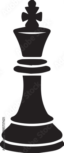 Black chess king piece silhouette icon