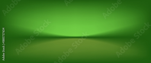 Abstract gradient podium background. Empty green 3D studio background. Clean scene for product presentation mockup template. eps 10