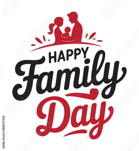 Happy Family Day Silhouette