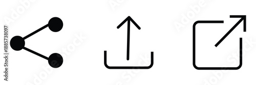 Share Link Button for Social Media Line and Silhouette. Eps 10