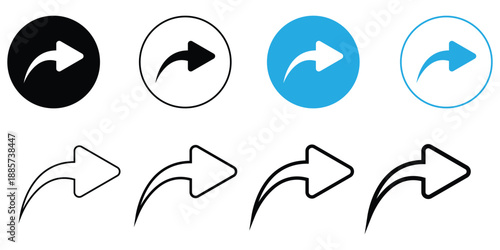 Share Link Button for Social Media Line and Silhouette. Eps 10