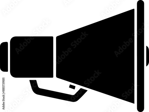 A 3d vector illustration of a megaphone icon isolated on white background for loud announcement speech and public communication message using an audio loudspeaker bullhorn to get attention