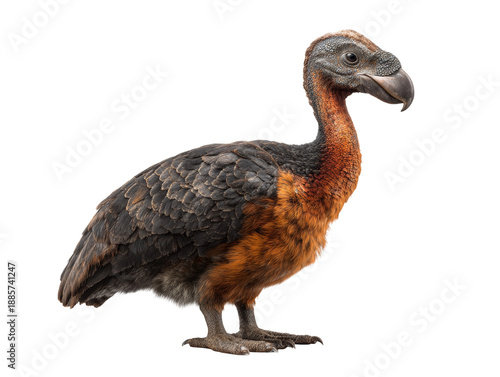 An artistic rendition of a dodo bird, showcasing its unique features and historical significance. The dodo, an extinct flightless bird Isolated Transparent Background, PNG
