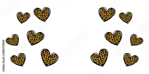 Modern leopard print vector illustration background, perfect for Valentine's Day design and various creative projects.