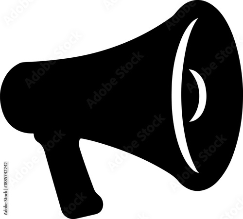 A 3d vector illustration of a megaphone icon isolated on white background for loud announcement speech and public communication message using an audio loudspeaker bullhorn to get attention