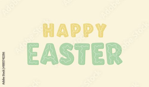 Happy easter lettering vector