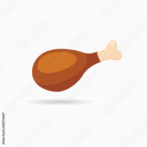 Chicken thigh. Vector illustration