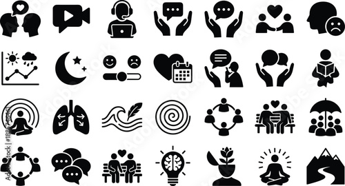 psychology, therapy, mental, health, icon, vector, emotion, mind, brain, support, wellness, care, stress, empathy, counseling, mental health, online therapy, support group, psychology icon, mindfulnes