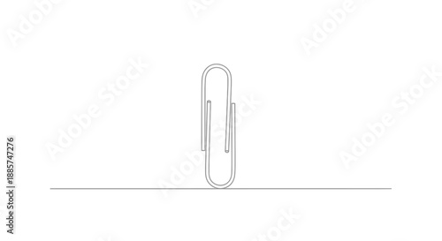 Minimalist single line drawing of a snowboard standing upright on a flat surface against a clean white background