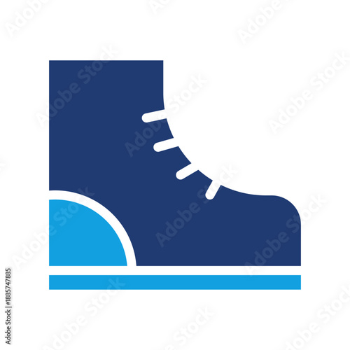 Outdoor Shoes Blue Color Icon