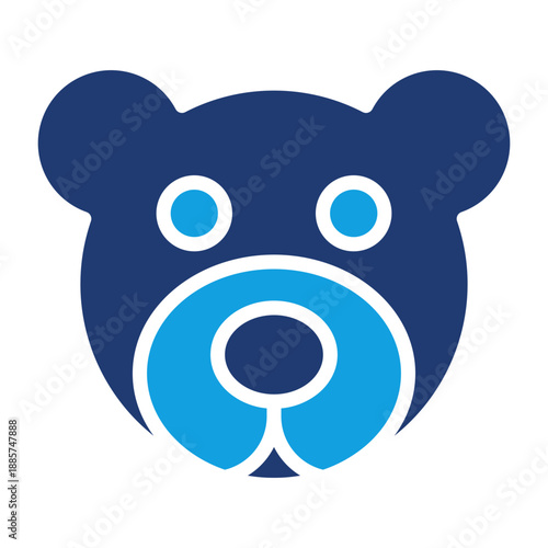 Bear Blue Color Icon