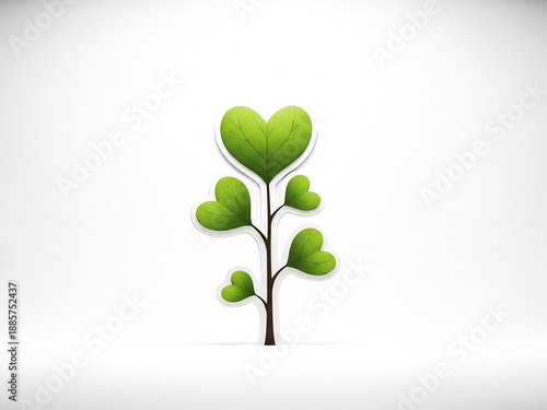 하트 모양 잎사귀가 싱그럽게 자라나는 나무