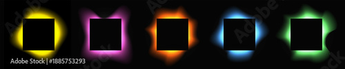 Set of square illuminate light frames