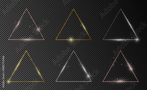 Set of six triangle frame