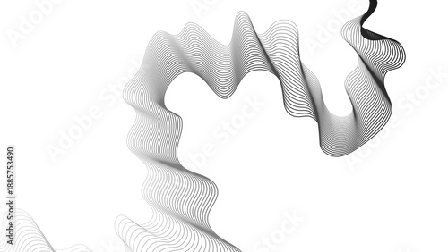 Abstract backdrop with grey wave gradient lines