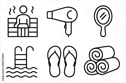 Summer vacation essentials a collection of icons depicting leisure and relaxation