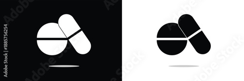 Pills line and silhouette icon set. person with drug medication symbol. medicine treatment pictogram. patient antibiotic prescription. editable stroke. ablet icon, soluble pill, isometric. eps 10 .