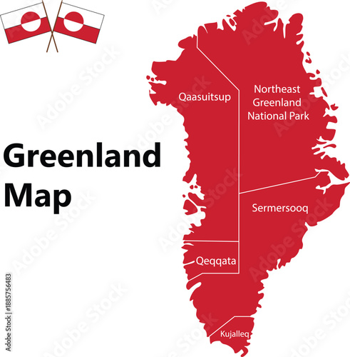 Greenland Map Greenland Map city name country map flag set varient 