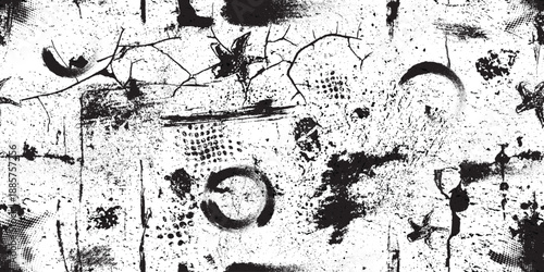 Scratched grungy endless pattern . seamless pattern texture. Organic overlay pattern . Vector repeatable scratchy texture .Screen print endless pattern texture. Scratches background texture.
