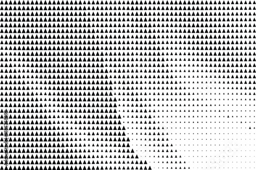 Minimalist black triangle pattern fading into transparency creating a sleek geometric vector motif