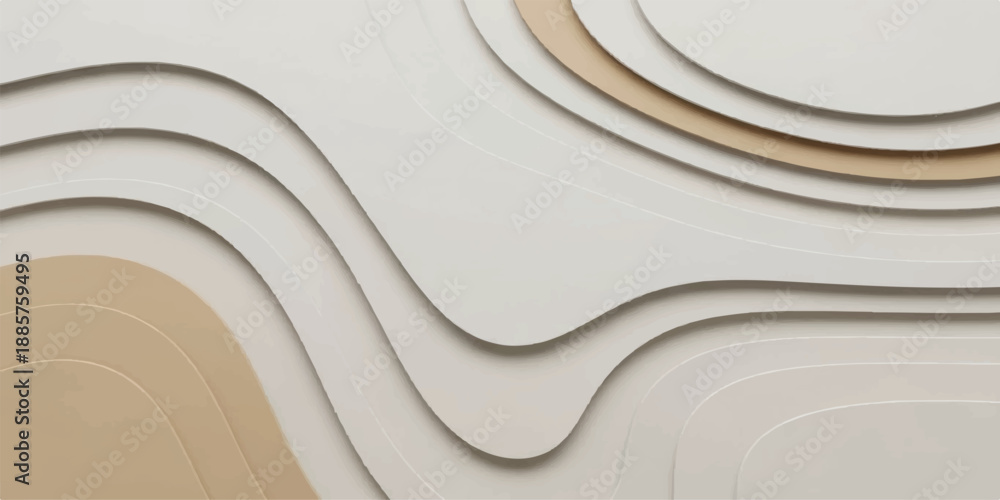 Obraz premium Abstract wood texture background features a 3d spiral tunnel design with circular metal waves and architectural lines in a vector illustration