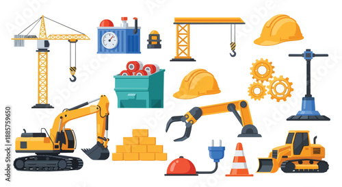 Construction Equipment And Tools Collection