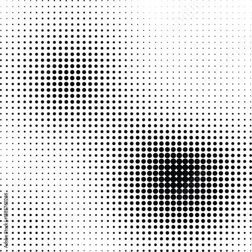 Abstract halftone background with random black dots forming an uneven, scattered pattern