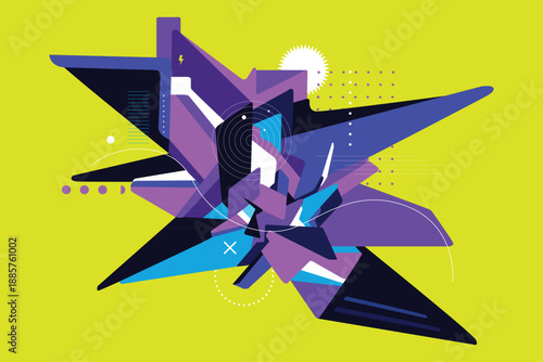 People of future abstract futuristic vector illustration ,design element