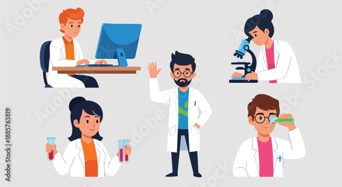 Diverse Scientists Working in a Lab Environment