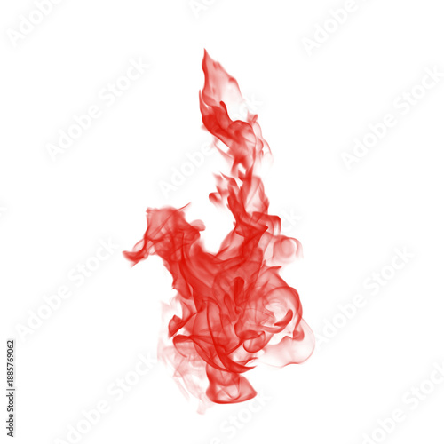Cuadro en lienzo A dynamic red blaze twisting against a deep black background, radiating power and fiery intensity