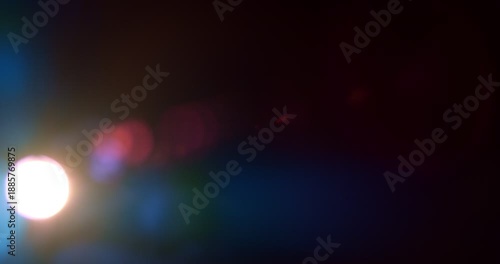 Slow motion cinematic lens flare and light leak effect isolated on black background. Perfect overlay for VFX, transitions, title reveals, film burn style and glow highlights.