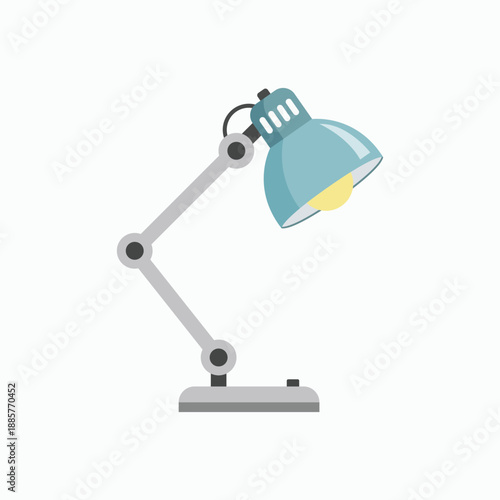 Table lamp flat vector illustration isolated on clean white background