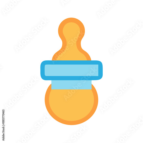 Simple illustration of a baby bottle on black background for baby related content