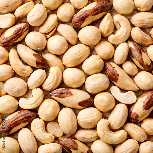 Assorted mixed nuts cashews almonds and hazelnuts