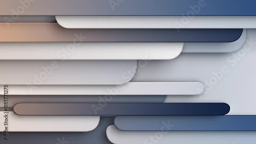 Abstract geometric composition with layered shapes and smooth gradients in soft pastel colors on a contemporary background