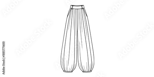 Wide Leg Balloon Trousers High Waist Silhouette