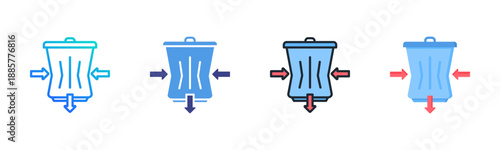 Waste Reduction icon set multiple style collection