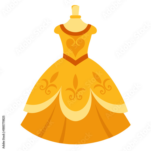 Elegant yellow ball gown