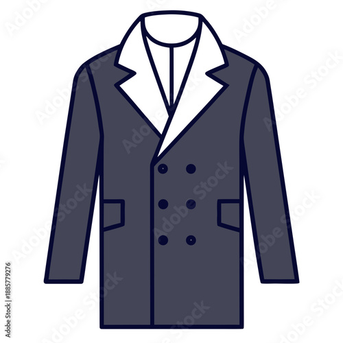 Classic double-breasted overcoat