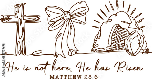 He Has Risen Svg, He Is Not Here He Has Risen svg, Luke 24:6 svg, Easter Christian Svg, Easter Bible Verse svg, Easter Coquette svg, Easter Svg, Easter Christian Jesus svg,  Matthew 28:6 svg