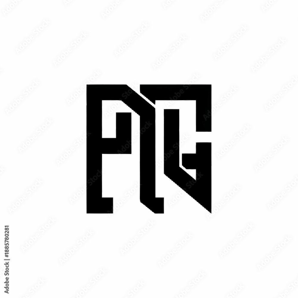 Obraz premium Modern PG Monogram Logo Design Element.
