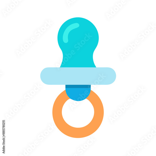 Isolated Baby Pacifier Illustration Against Black Backdrop, Designed with Modern Simplicity