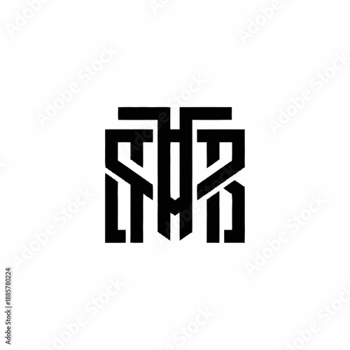 Modern Geometric Monogram Logo Design Element.