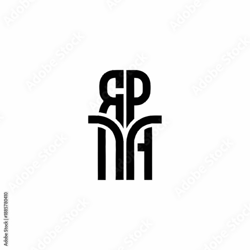 Stylized Monogram Initials Logo Design.