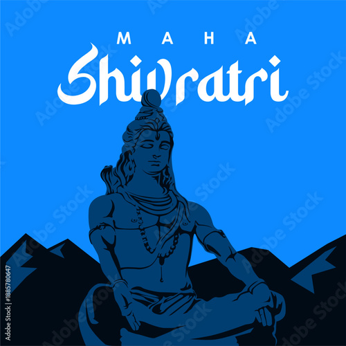 vector maha shivratri poster template