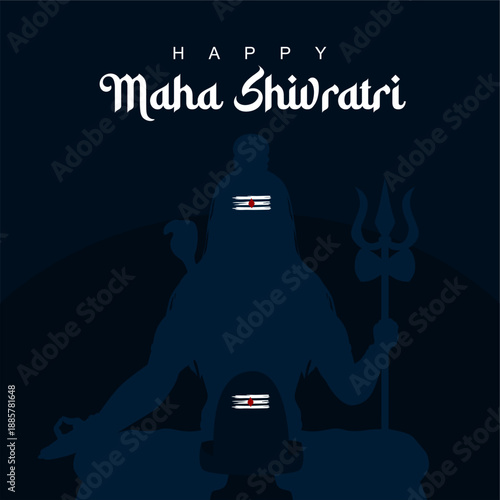 vector maha shivratri poster template